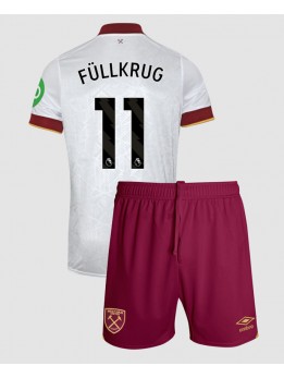 Billige West Ham United Niclas Fullkrug #11 Tredjedraktsett Barn 2024-25 Kortermet (+ Korte bukser)